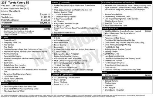 2021 Toyota Camry SE