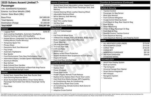 2025 Subaru Ascent Limited 7-Passenger