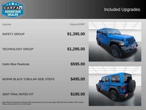 Hydro Blue Pearlcoat 2024 Jeep Wrangler Sport S