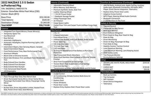 2022 Mazda Mazda3 FWD w/Preferred Package