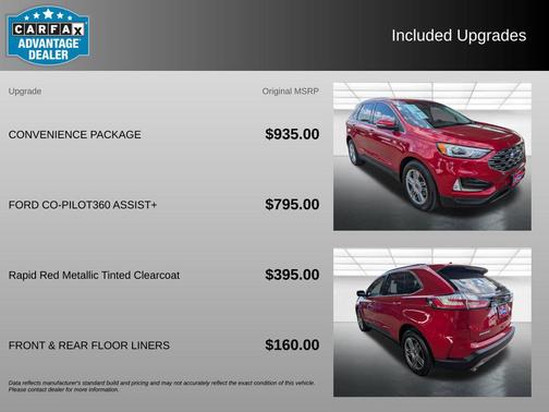 Rapid Red Metallic Tinted Clearcoat 2020 Ford Edge SEL
