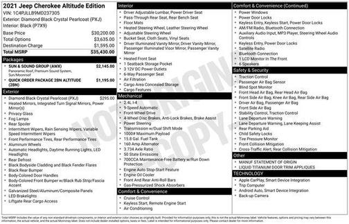 2021 Jeep Cherokee Altitude