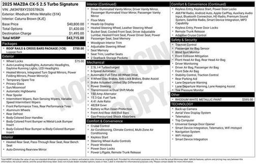 2025 Mazda CX-5 2.5 Turbo Signature