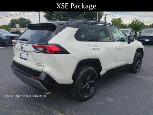 Blizzard Pearl w/Midnight Black Roof 2020 Toyota RAV4 Hybrid SE