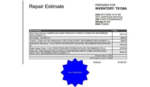 Maximum Steel Metallic Clearcoat 2021 Chrysler Pacifica Touring