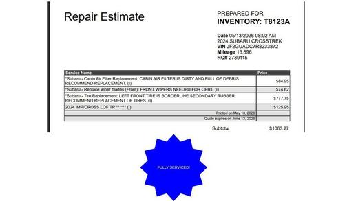 Crystal White Pearl 2024 Subaru Crosstrek Premium