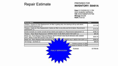 2023 Subaru Impreza Base