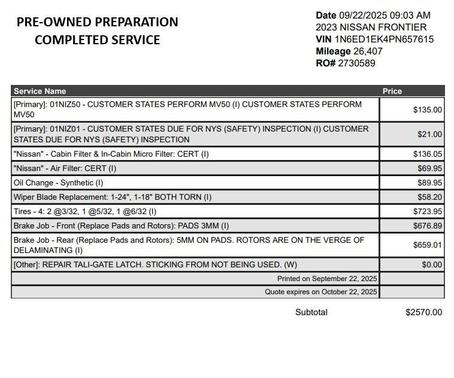 2023 Nissan Frontier PRO-4X