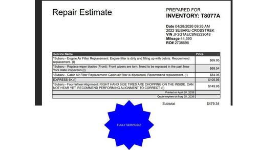 Crystal White Pearl 2022 Subaru Crosstrek Premium
