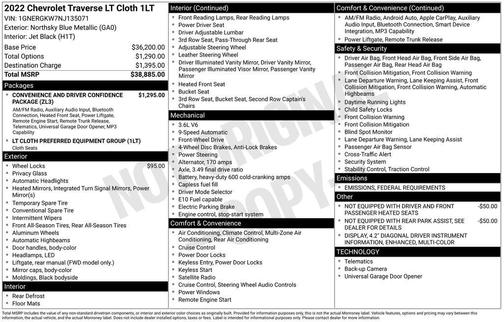 2022 Chevrolet Traverse LT Cloth