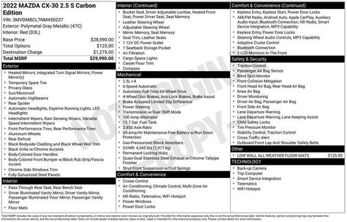 2022 Mazda CX-30 2.5 S Carbon Edition