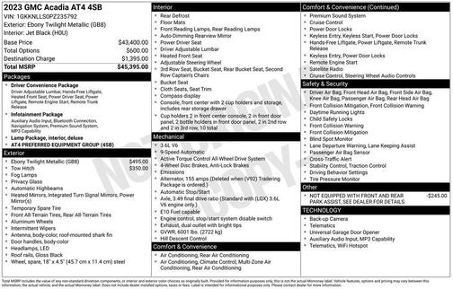 2023 GMC Acadia AWD AT4