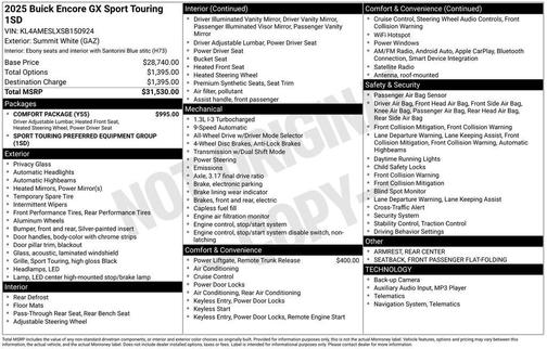 2025 Buick Encore GX Sport Touring