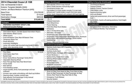 2014 Chevrolet Cruze LS