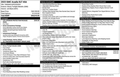 2023 GMC Acadia AWD SLT