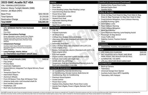 2023 GMC Acadia AWD SLT