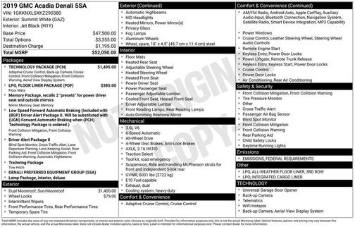 2019 GMC Acadia Denali