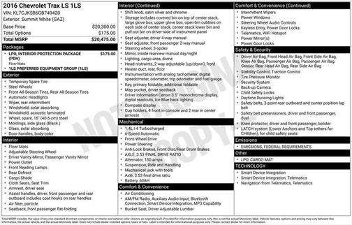 2016 Chevrolet Trax LS