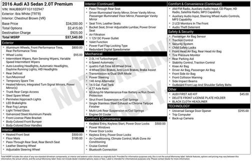 2016 Audi A3 2.0T Premium