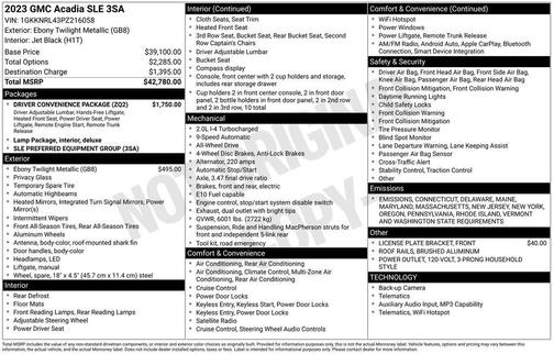 2023 GMC Acadia AWD SLE