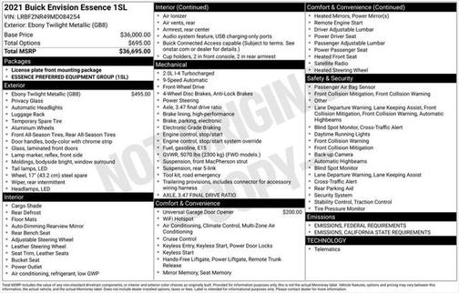 2021 Buick Envision FWD Essence