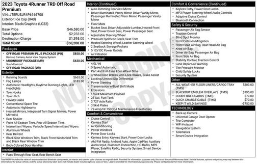 Ice Cap 2023 Toyota 4Runner TRD Off Road Premium