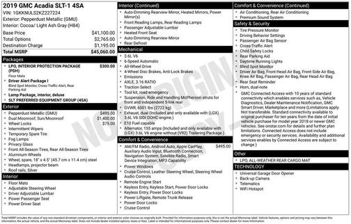 Pepperdust Metallic 2019 GMC Acadia SLT-1