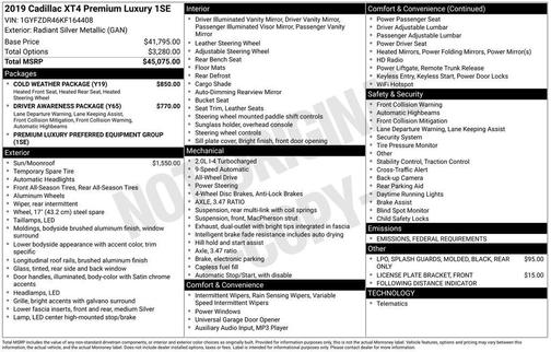 2019 Cadillac XT4 Premium Luxury