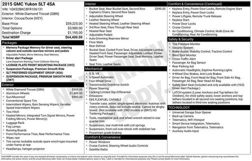 2015 GMC Yukon SLT