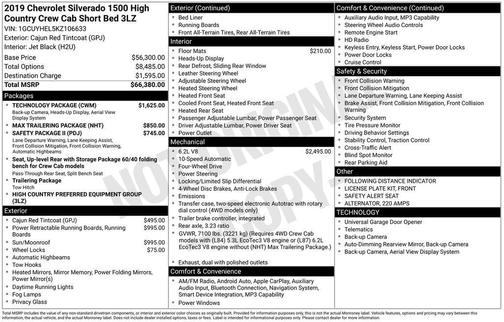 2019 Chevrolet Silverado 1500 High Country