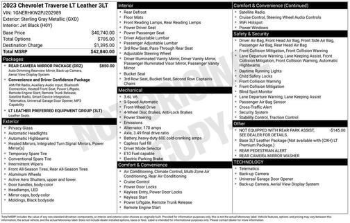 2023 Chevrolet Traverse LT Leather