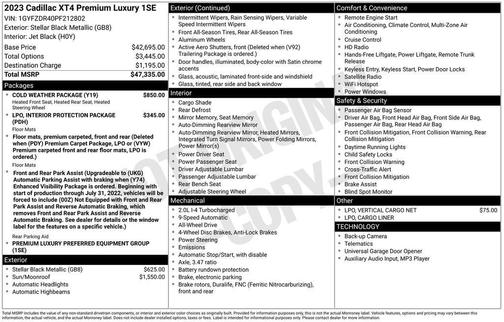 2023 Cadillac XT4 Premium Luxury