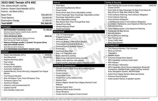 Desert Sand Metallic 2023 GMC Terrain AWD AT4