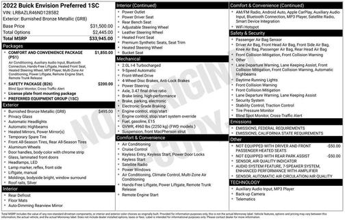 2022 Buick Envision FWD Preferred