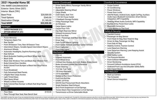 2021 Hyundai KONA SE