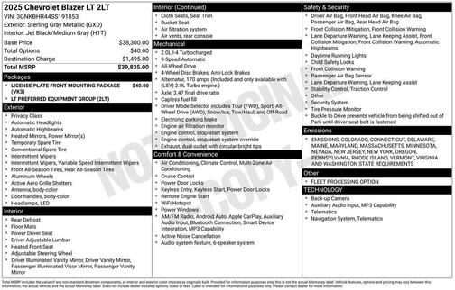 2025 Chevrolet Blazer 2LT