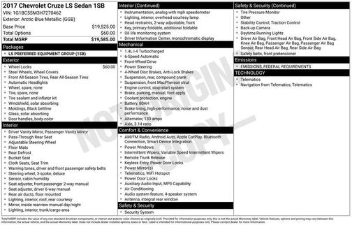 2017 Chevrolet Cruze LS