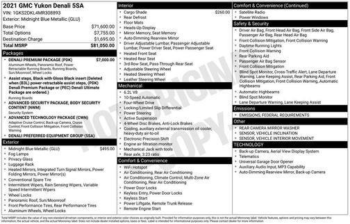 2021 GMC Yukon Denali