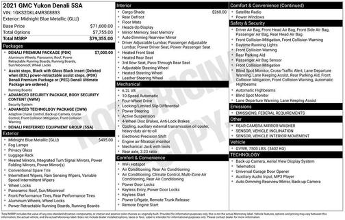 2021 GMC Yukon Denali