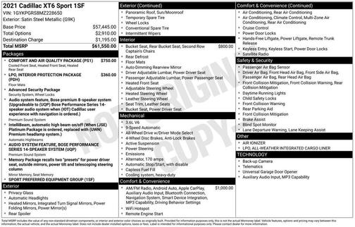 2021 Cadillac XT6 Sport AWD