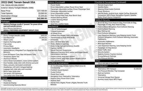2022 GMC Terrain Denali