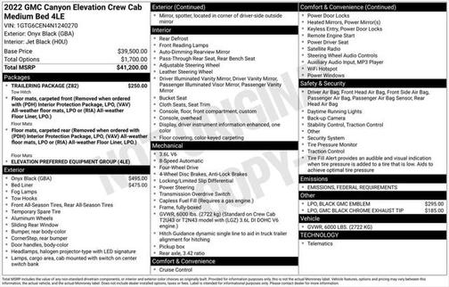 2022 GMC Canyon Elevation