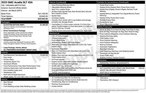2023 GMC Acadia FWD SLT
