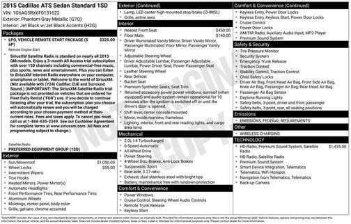 2015 Cadillac ATS 2.0L Turbo