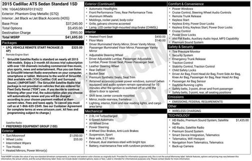 2015 Cadillac ATS 2.0L Turbo