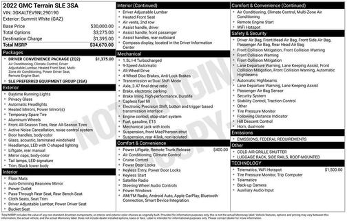 2022 GMC Terrain SLE