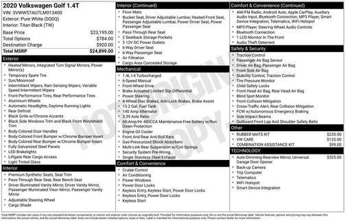 2020 Volkswagen Golf 1.4T TSI