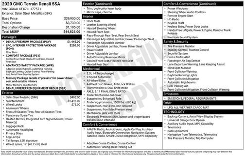 2020 GMC Terrain Denali