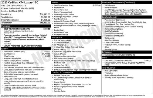2023 Cadillac XT4 Luxury