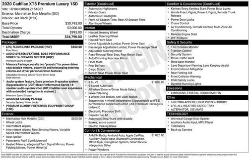 2020 Cadillac XT5 Premium Luxury
